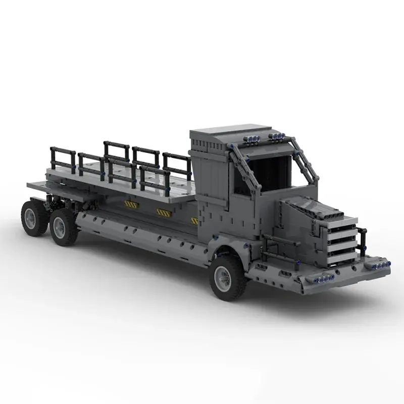 Custom Flatbed Truck Model MOC Building Blocks DIY Assemble Bricks Transportation Vehicle Collection Display Toys Gifts 2034PCS