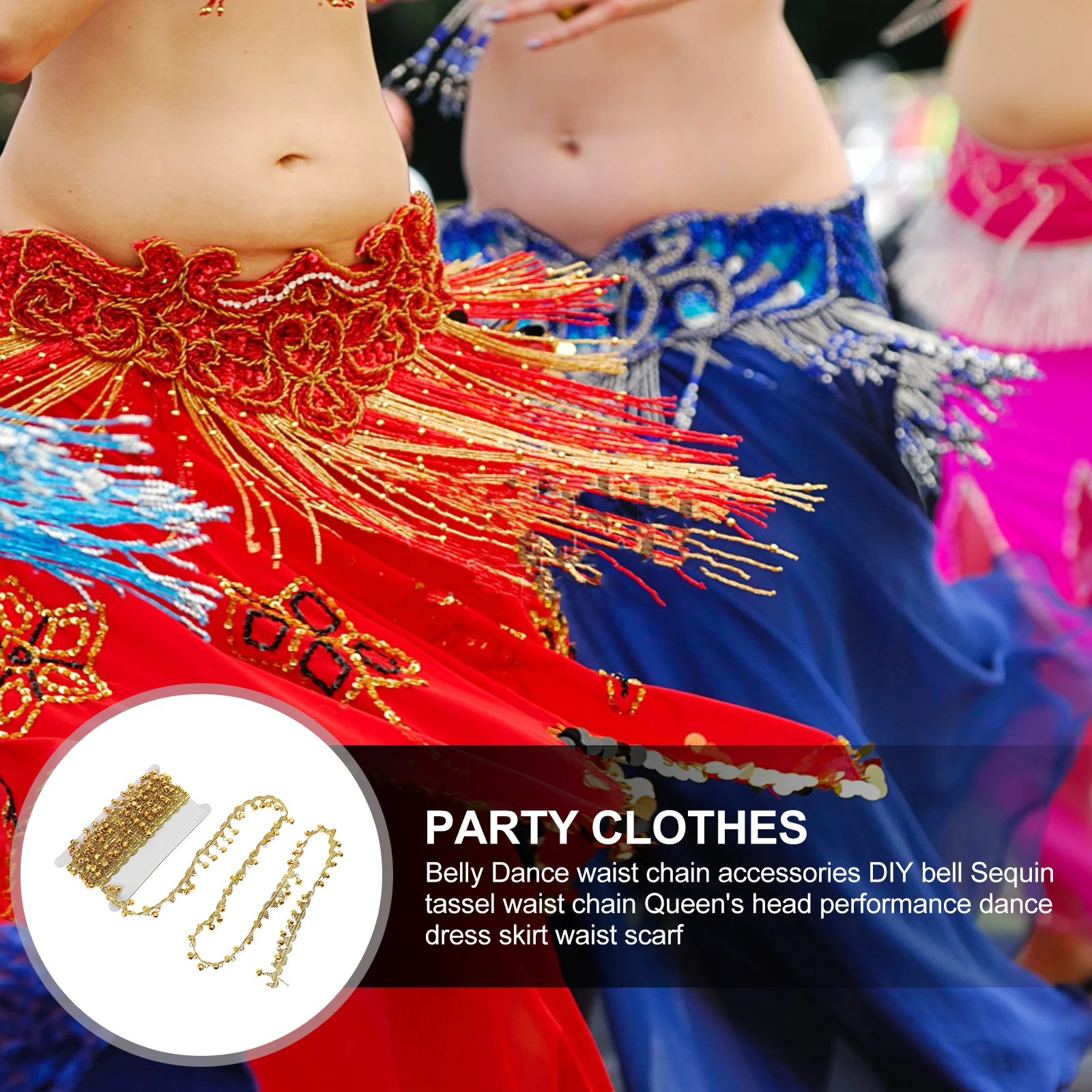 

1pc Sexy Waist Bell Tassel Body Jewelry For Women Party Beach Wedding Daily Wear Gift Accessory Body Chain Jewelry Bridal Shower
