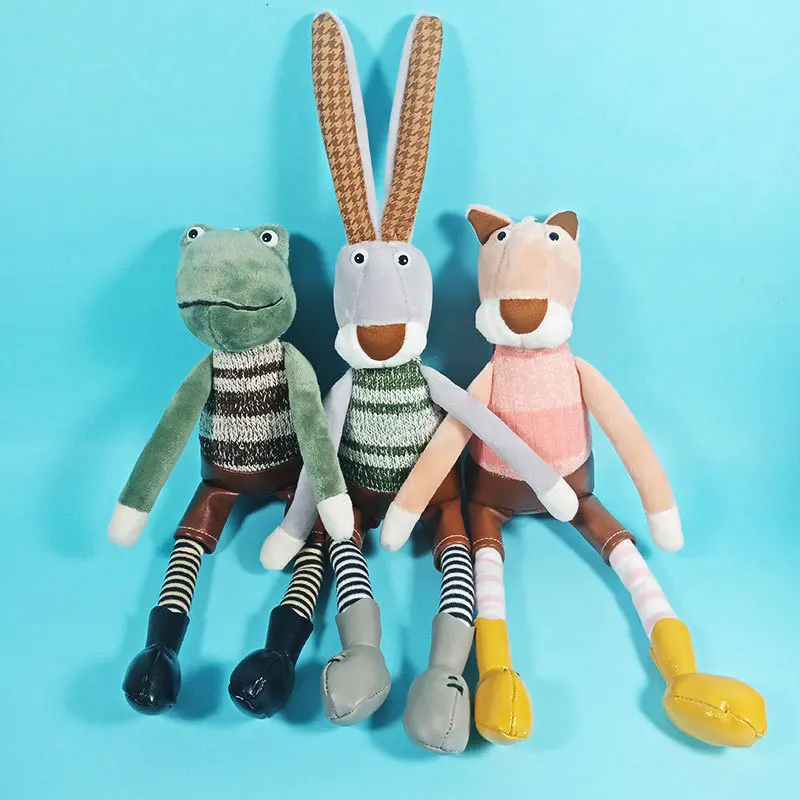 26cm Cute Gentleman Cat Bunny Frog Plush Keychain Stuffed Animal Toy Pendant Backpack Charm for Boys Girls Women Novelty Gifts