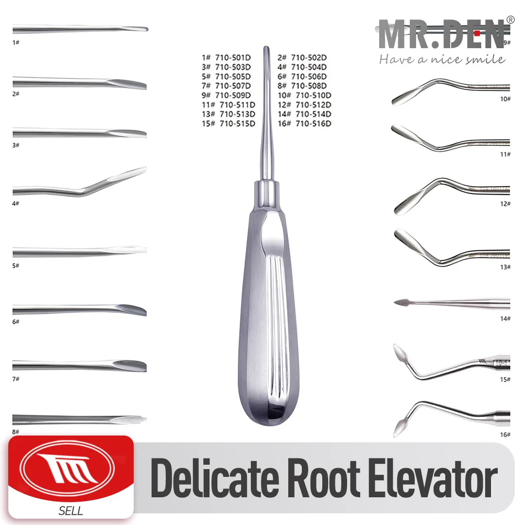 MR DEN-Extrator Dental Minimamente Invasivo com Punho De Metal, Faca De Extração Autoclavável, De Alta Qualidade