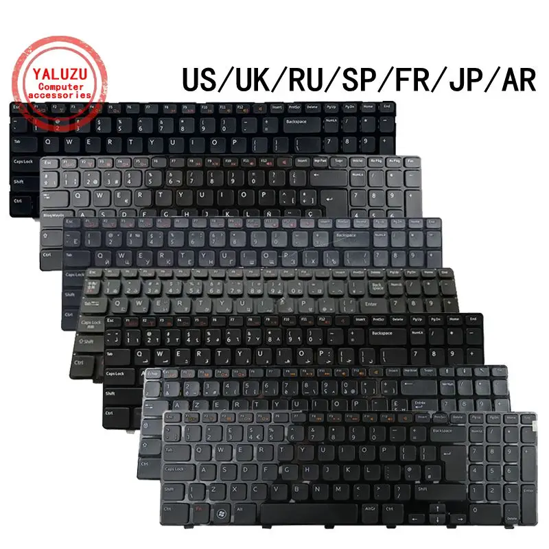 

US/UK/RU/SP/FR/JP/AR English NEW Laptop Keyboard For Dell Inspiron 15R N5110 M501Z M5110 M511R 2528 2728 2428 P17F