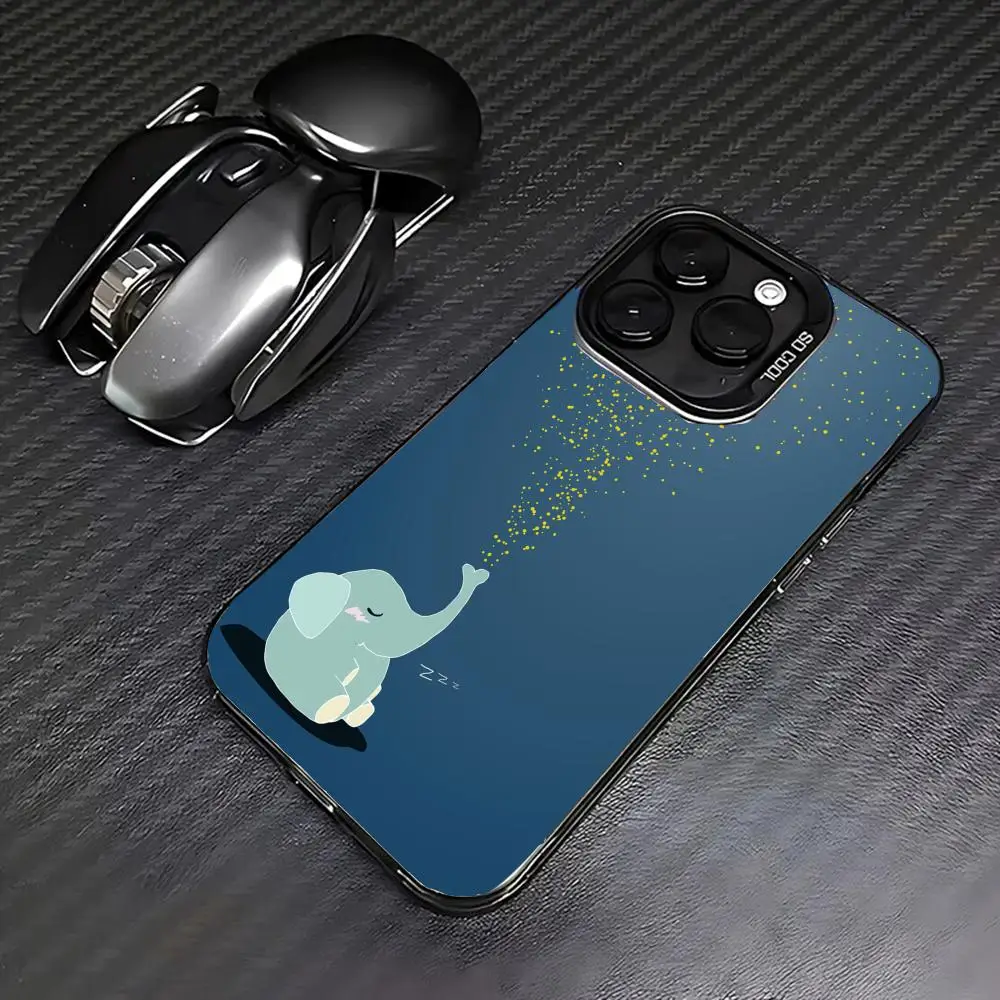 

Cute little elephant Phone Case case for iPhone17 16 15 14 13 12 11 Pro/ Max/Plus shock-proof rear cover anti-fingerprint