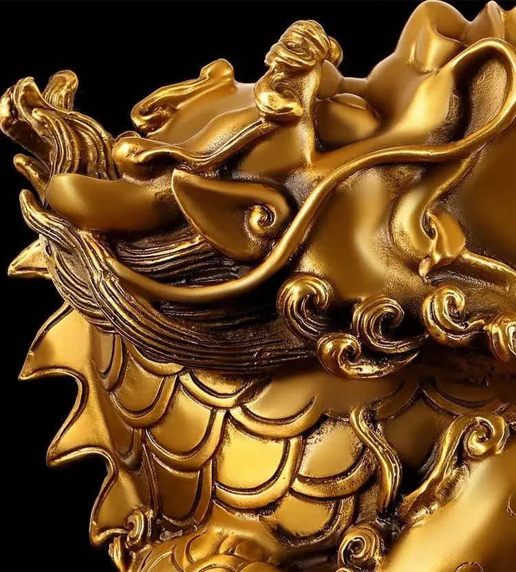 Copper Attracting Wealth Jiang Ziya Statue Riding Deer with God-Striking Whip Taoist Deity for Home