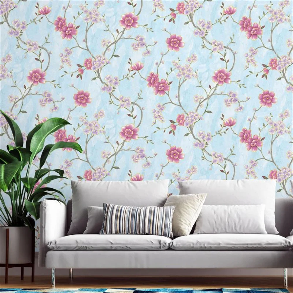 Pastrol Vine Floral Wallpaper Romantic Flower Wedding Living Room Beauty Salon Decor Обои Mural Wall Paper