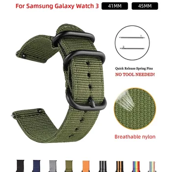 18mm 20mm 22mm 24mm cinturini per orologi in tessuto di Nylon cinturino sportivo per Samsung Galaxy Watch 3 cinturini Amazfit GTR GTS Huawei GT2