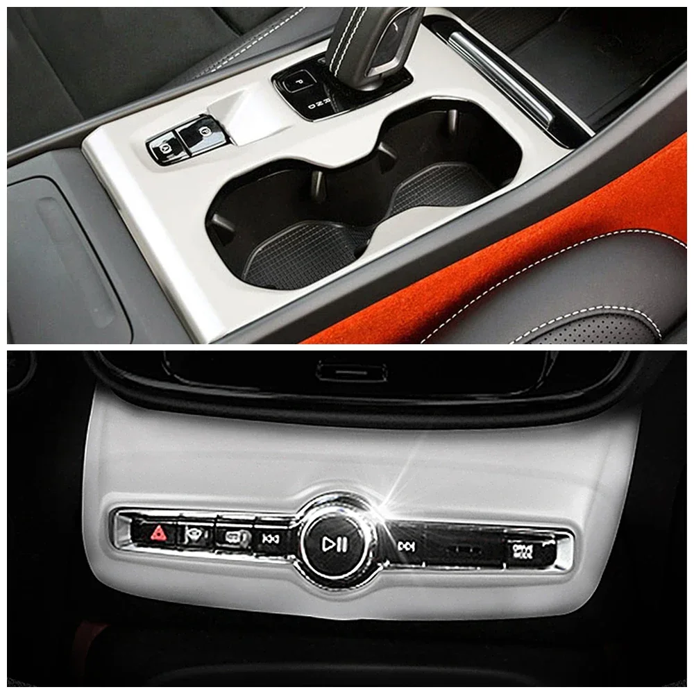 

Для Volvo Xc40 2019-2022 3d детали Стайлинг интерьер центральной консоли украшение рамка крышка отделка ABS серебристый