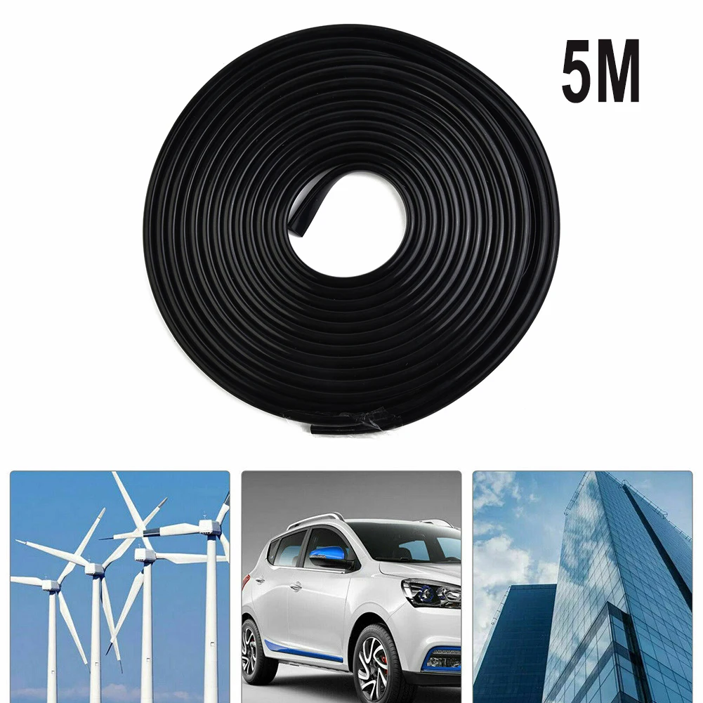 1pcs 5M Rubber Edging Trim Strip 5mmx11mm Door Edge Protection Strip Decoration U-shaped Rubber Protective Sealing Strips