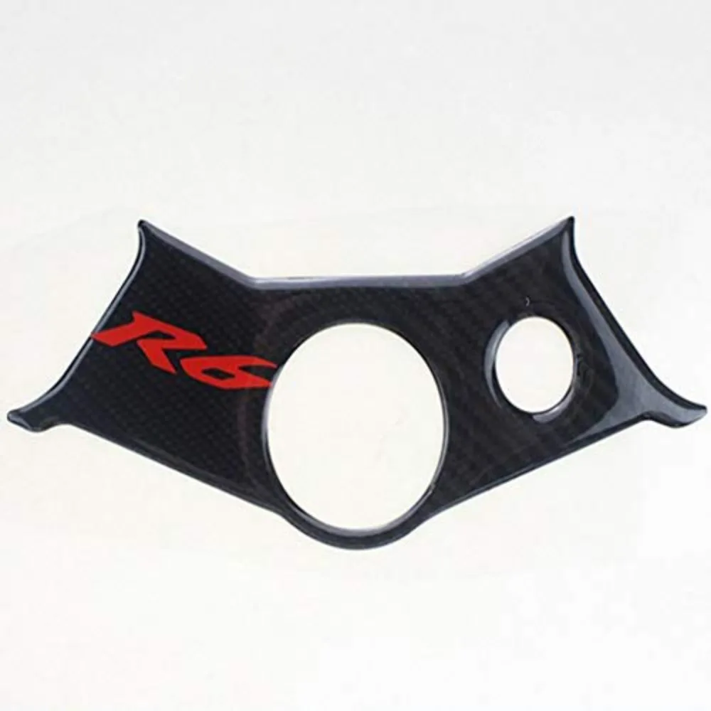 

Motorcycle Triple Tree Top Clamp Decal Real Carbon Fiber Upper Front Protector Sticker for Yamaha YZF R6 YZFR6 YZF600 2003-2005