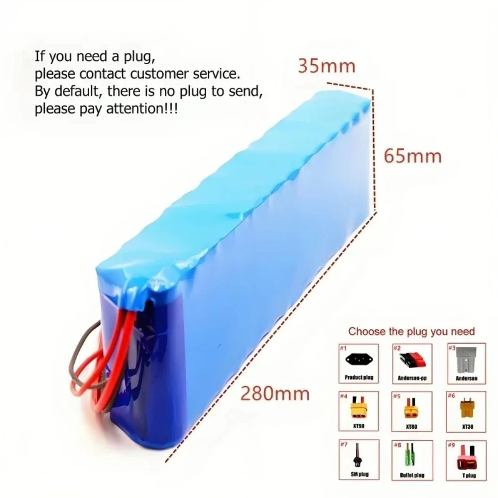 24V 12800mAh 7S4P Li Ion Battery Pack 15A BMS Protection Replacement For 250W 350W  Bicycle/scooter  29.4V.