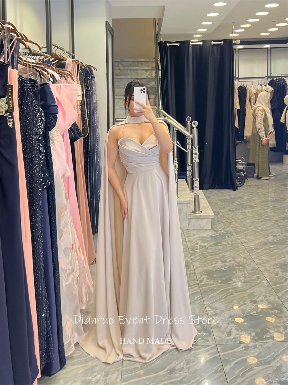 เดียนรูโอ เอ ไลน์ผูกเชือกชุดแต่งงานรุ่ยหวานเวสติโด เดอ โนวาแขนกุดคุณภาพสูงชุดราตรีที่กำหนดเอง