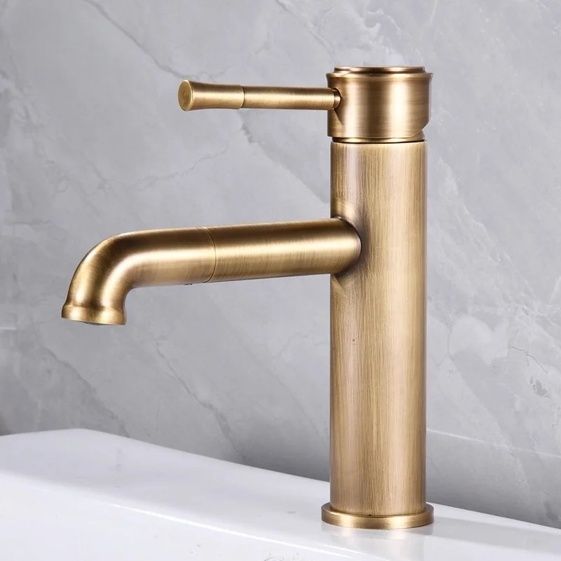 

Античный бронзовый смеситель для раковины, смеситель для ванной комнаты, латунный смеситель для раковины в ванной комнате, вращающийся смеситель для Lavotory, смеситель для воды
