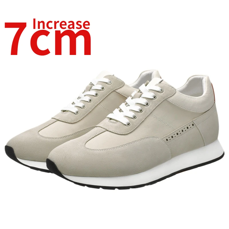 

Height Increased Shoes for Men's 7cm Elevated Fashionable Casual Sports Shoes Lightweight Comfortable Invisible Increasing Shoes