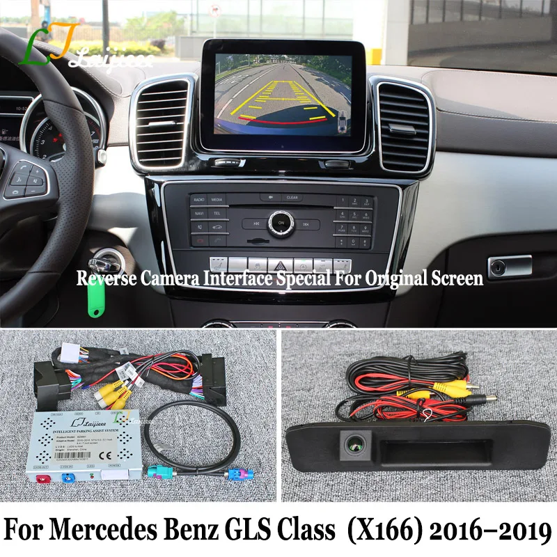 Front Rear View Camera Kit For Mercedes Benz GLS Class X166 2016~2019 OEM Screen / Plug and Play HD Night Vision Rearview Camera