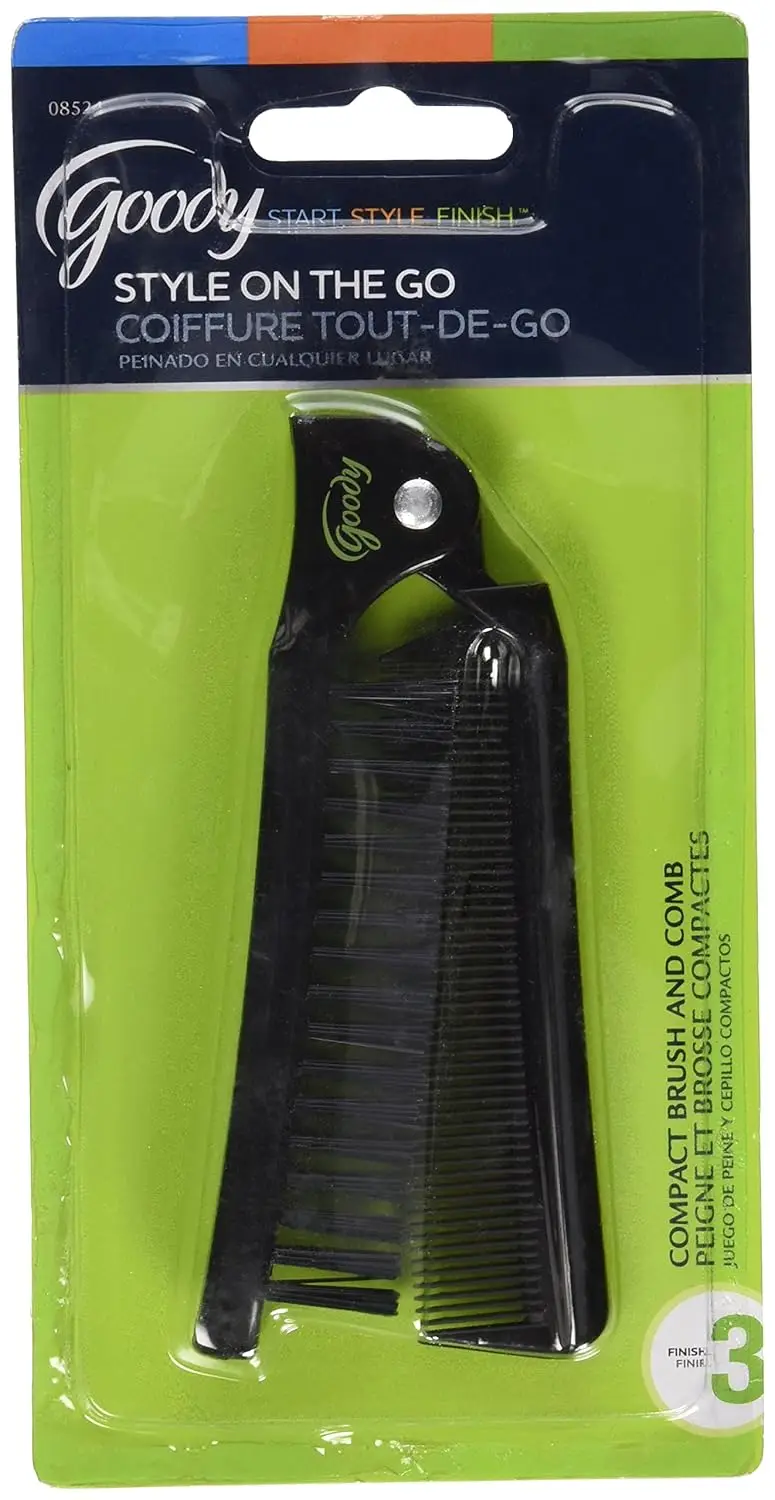 

Портативный набор щеток и расчесок для путешествий, компактный размер, помещается в кармане кошелька или сумочке, раскладывается до 8,25 дюймов.
