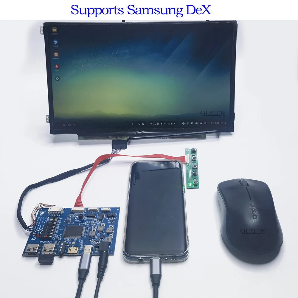 HDMI+TYPE-C USB LCD Controller Board for 17.3 inch N173HGE LP156WF1 1920*1080 40P LCD controller board DIY display samsung DeX