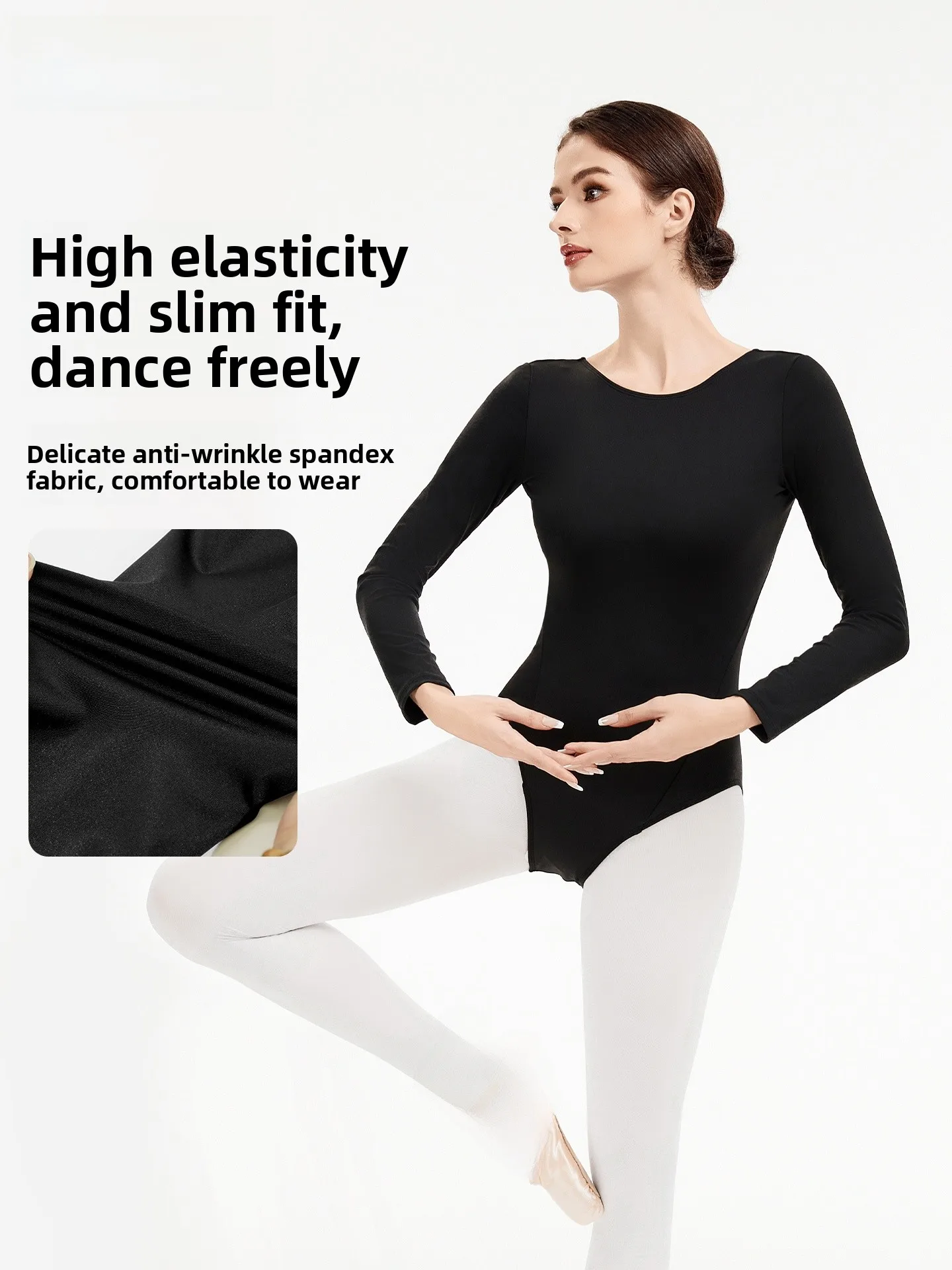 costume-de-danse-pour-adultes-body-en-tulle-noir-a-manches-longues-pour-examen-d'art-de-la-danse-entrainement-de-base-gymnastique-respirant-haute-elasticite