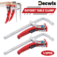 1/2 Pcs 200*60mm Ratcheting Table Clamps F-Clamp Woodworking Clamp Fixing Clamp, Quick Saw Track Clamp, For MFT And Rail Systems