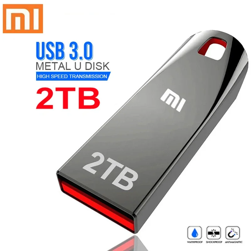 Xiaomi 2Tb 3.0 Metalen Usb Flash Drives Hoge Snelheid Pendrive 1Tb 512Gb Usb Drive Draagbare Ssd Memoria Usb Flash Disk TYPE-C Adapter