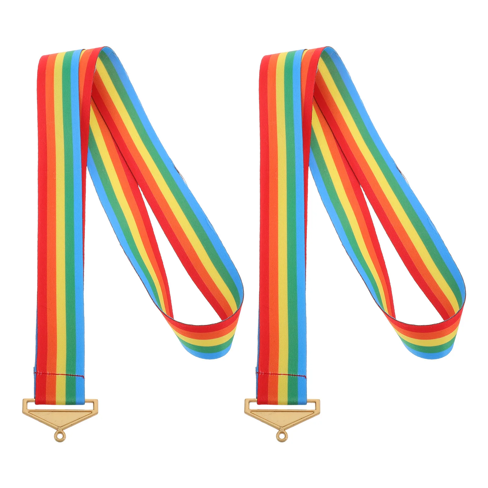 2 Pcs Lanyard Graduation Medal Award Graduate Flat Holder Lanyards Ribbon Competition Ribbons