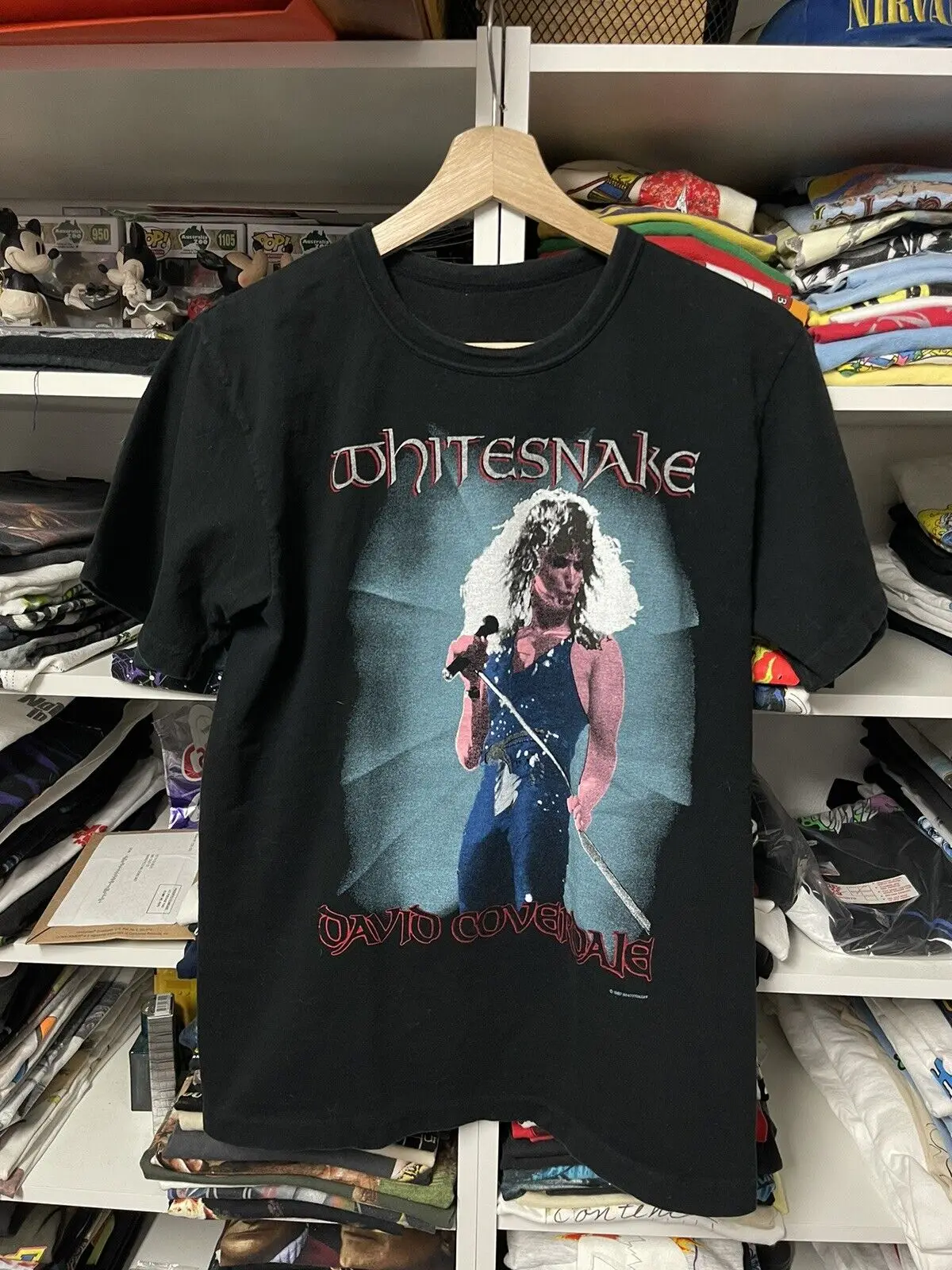 Vintage Whitesnake Japanese Tour T-Shirt Size L 1988 80s Band Tee