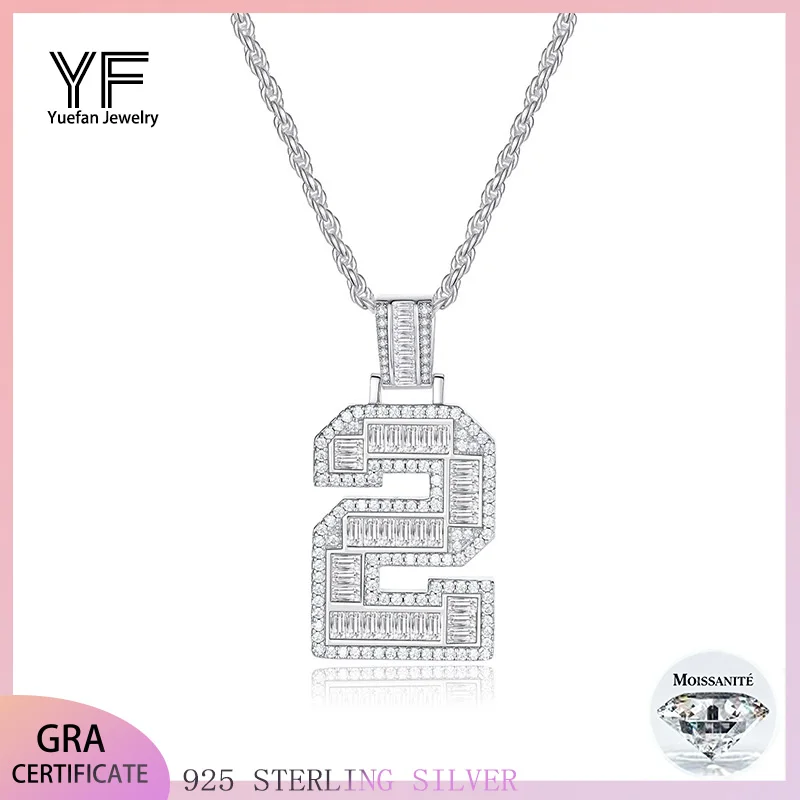 

Figure Pendant 925 Sterling Silver Necklaces For Women Moissanite Pendants 18K Plated Jewelry Hoop Chain Festival Party Gift