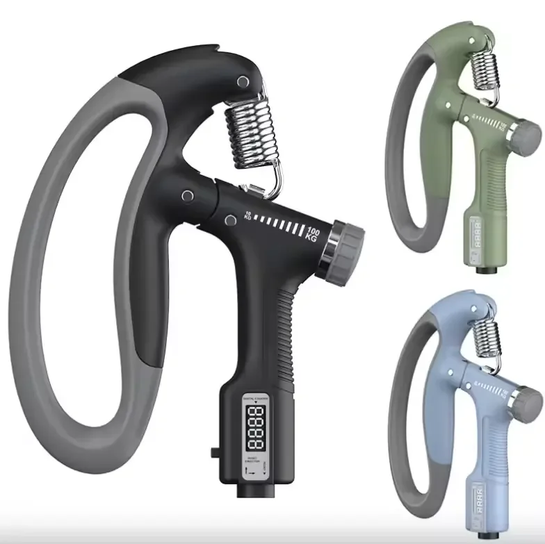 

Factory Custom Logo Gym Fitness Adjustable Digital 100kg Hand Gripper