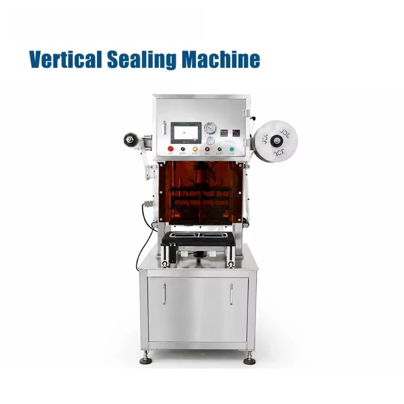 Custom Gas Flushing MAP Tray Sealing Machine Modified Atmosphere Sealer for Seafood, Pork and Meat Foil Film Packaging