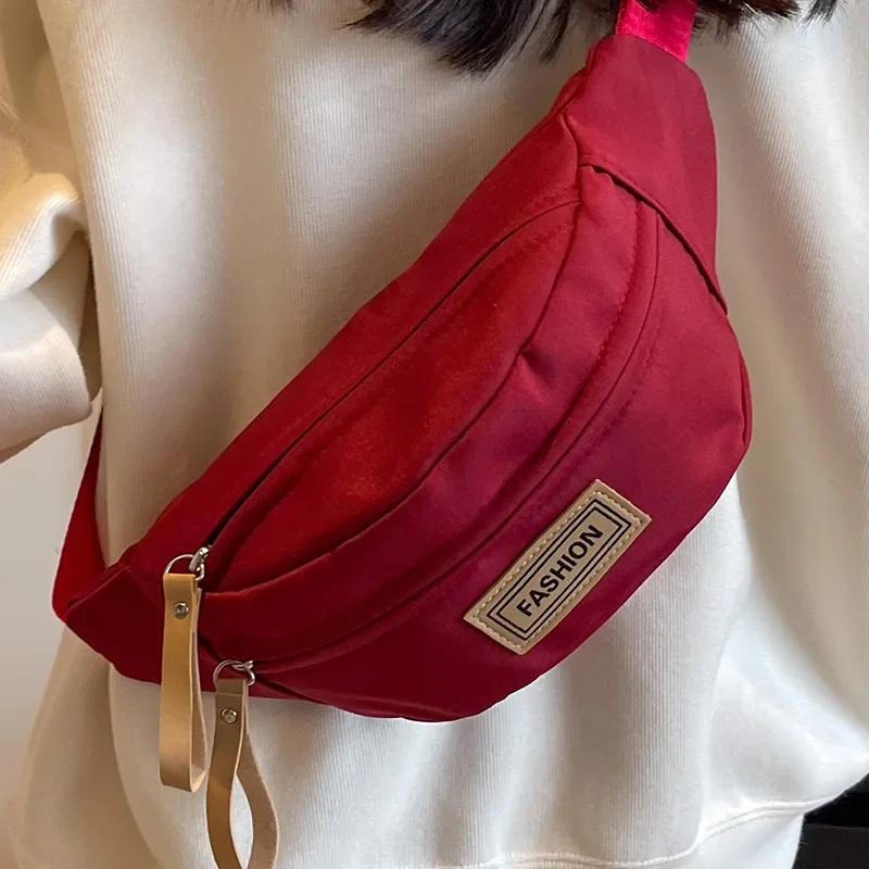 

Fashion Sports Chest Bags for Women Leisure Multi Functional Canvas Crossbody Shoulder Bag Versatile Students Mobile Wallet