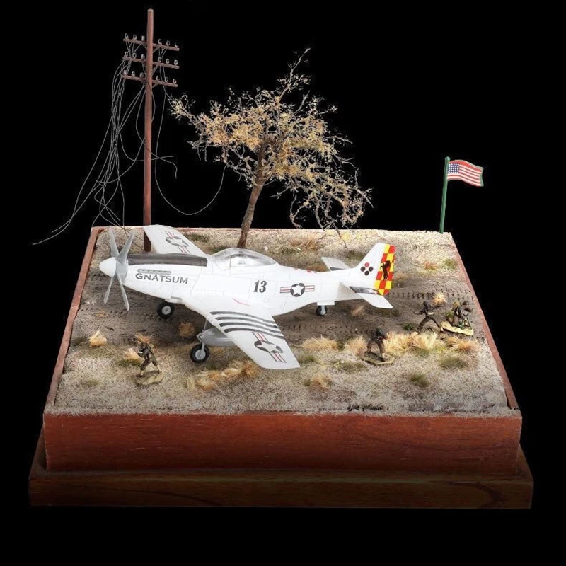 1/48 WW2 Military P51 Mustang 4D Assemble BF109 Hurricane Spitfire Fighter Model Airplane Plastic DIY Puzzle Toy Gifts