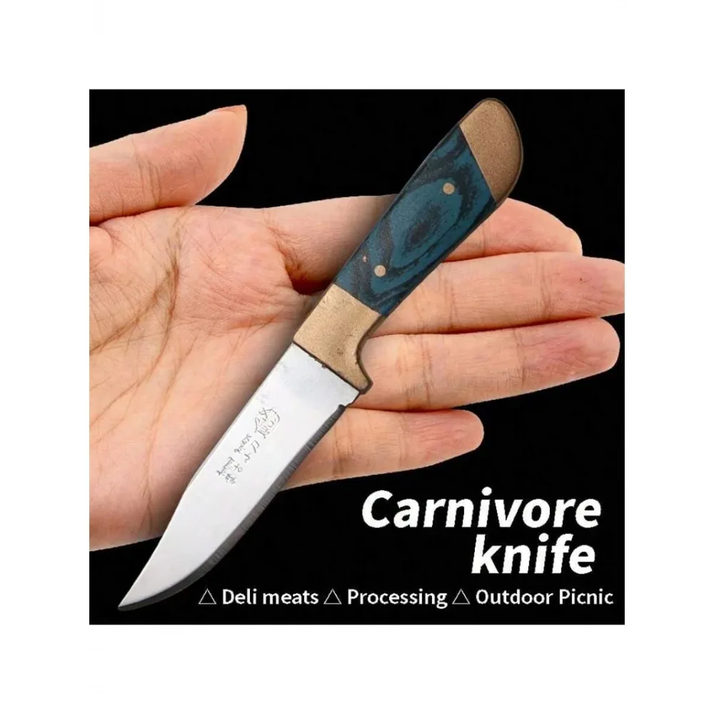 1pc Stainless Steel Meat Cutting Knife - Portable Steak Knife for Camping, Hiking, and Outdoor Kitchen Accessories view 2