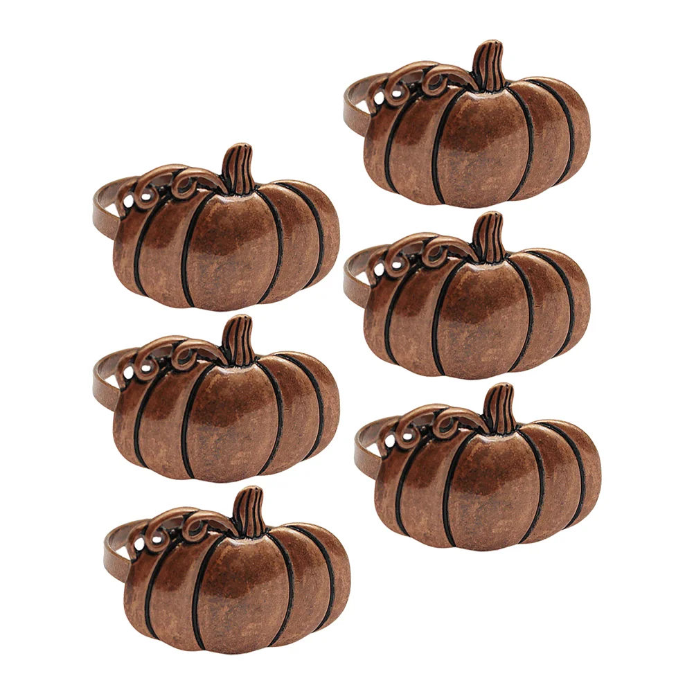 

Pumpkin Napkin Rings Halloween Buckles Table Adornments Decorative Design Alloy Holders for Party Decorations