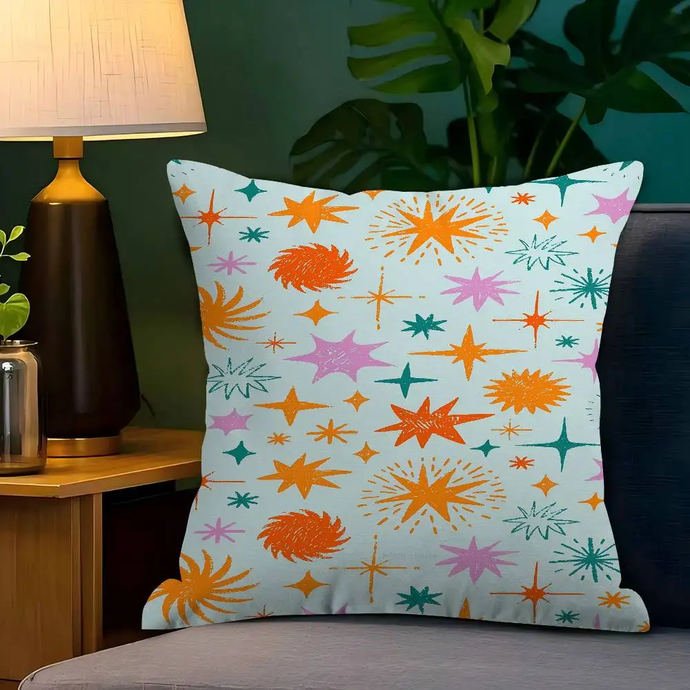 

Starburst Print 45*45cm Cushion Cover Pillow Cover Decor Pillowcase Home Pillowcase For Couch Pillow