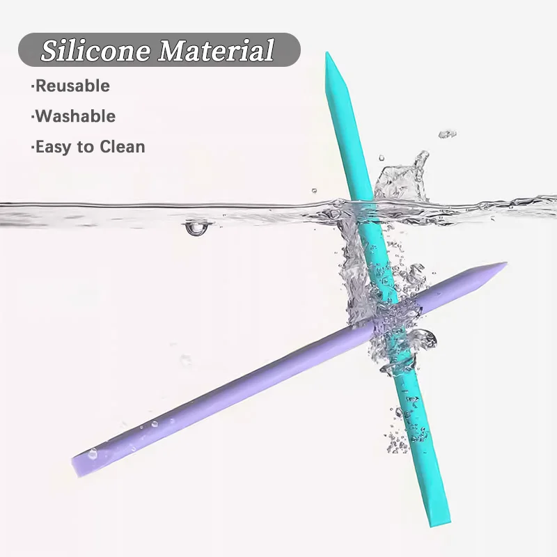 1pc Silicone Stir Stick Dual Head Multifunctional Stirring Rods Liquid Paint Mixing Stirrer Reusable DIY Tools Nail Brush