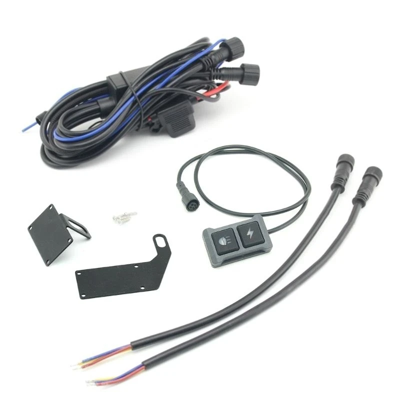 R9CC Motorcycle Led Fog Light Lamp Wiring Harness Relays Wire Switch High Low Beam Cable For Dirt Bike Suv Atv Car