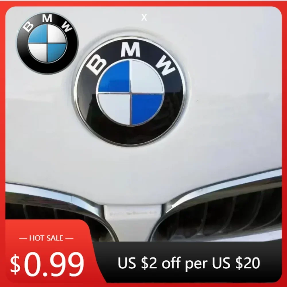 

Interior Mouldings Hot Hot item 82mm Front Hood Emblem for BMW Race Track Black White Logo 74mm Rear Badge