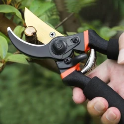 Tijeras de podar de jardín con asas ergonómicas, tijeras de podar de jardinería, cortadores de bonsái, herramientas de mano de jardinería, 1 ud.
