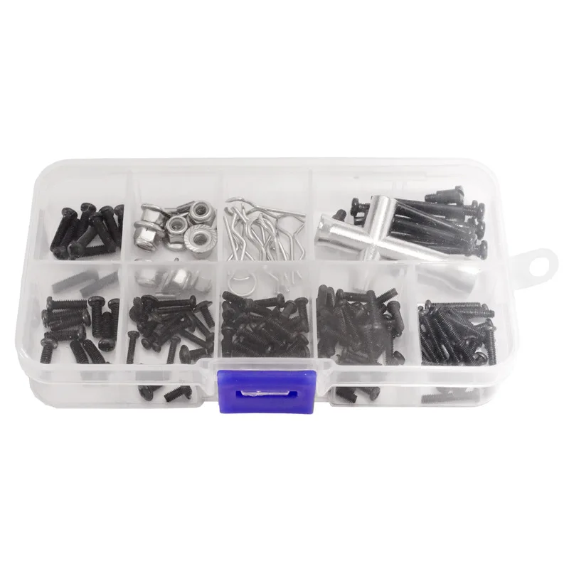 159 قطعة صندوق الأدوات اللولبية مناسب لتعديل وترقية سيارة التحكم عن بعد الأصلية من Speed Yu JJRC 1/16