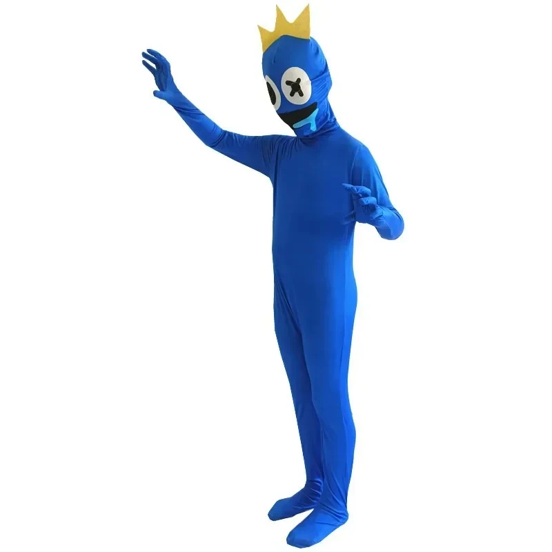 Disfraz de Rainbow Friends para Halloween 2026, Disfraz de Monstruo Azul para Niños, Cosplay del Juego de Terror Wiki, Mono para Fiesta de Carnaval y Cumpleaños T1JNL