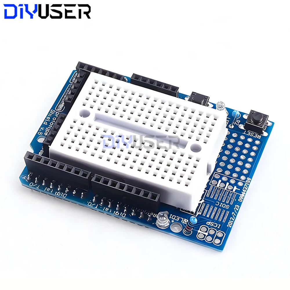 مجموعة لوحة توسيع Arduino UNO Proto Shield مع لوحة تجارب صغيرة SYB-170 لمكونات النموذج الأولي للإلكترونيات DIY