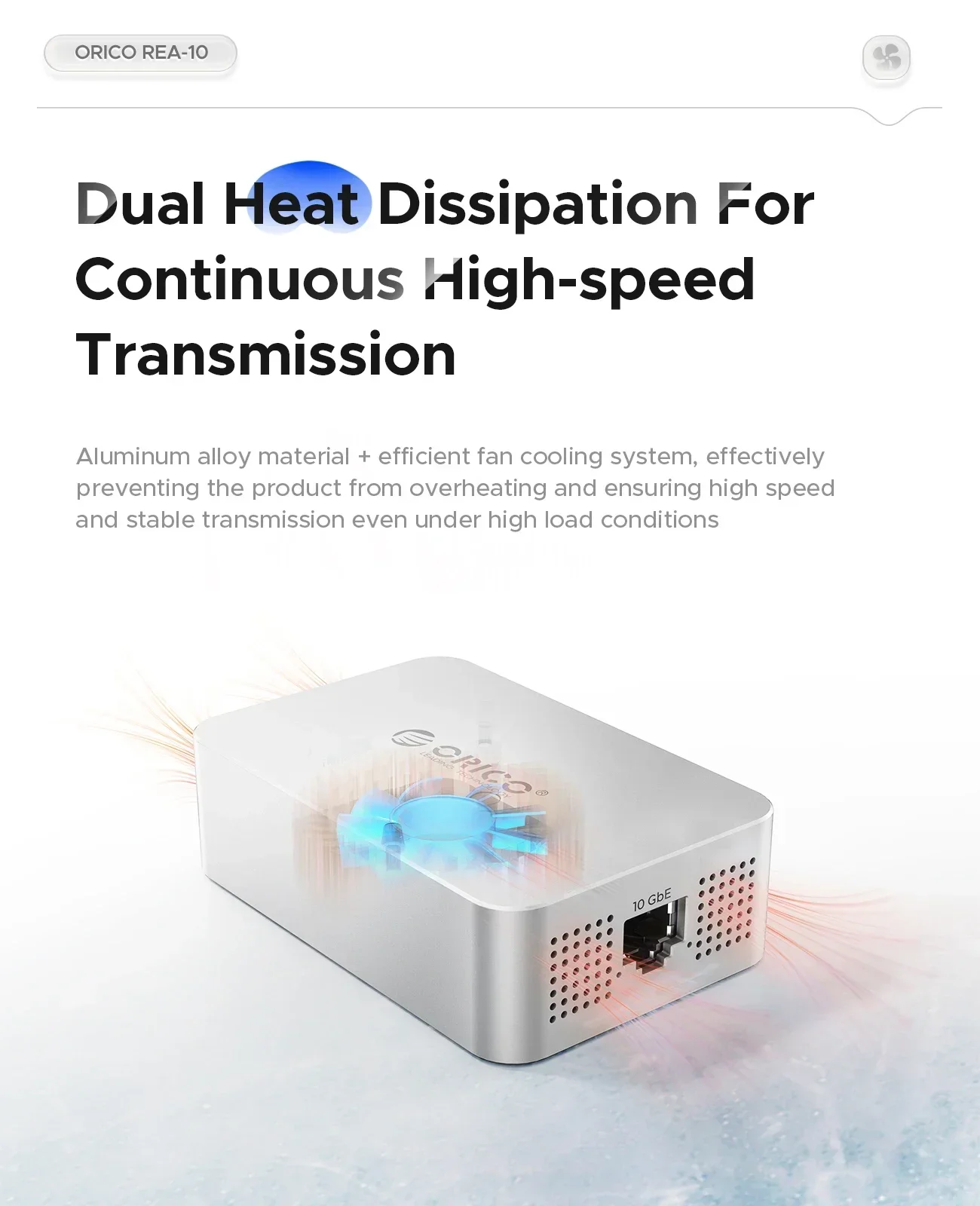 ORICO Portable 10Gbps Network Card Thunderbolt 3 USB 4 2.5G/1G NIC Support Heat Dissipation Silent for High-Speed Data Transfer