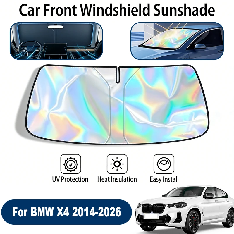 

Windshield Sun Shade For BMW X4 2014-2026 Foldable UV Reflective Front Window Sun Protection Cover Accessories