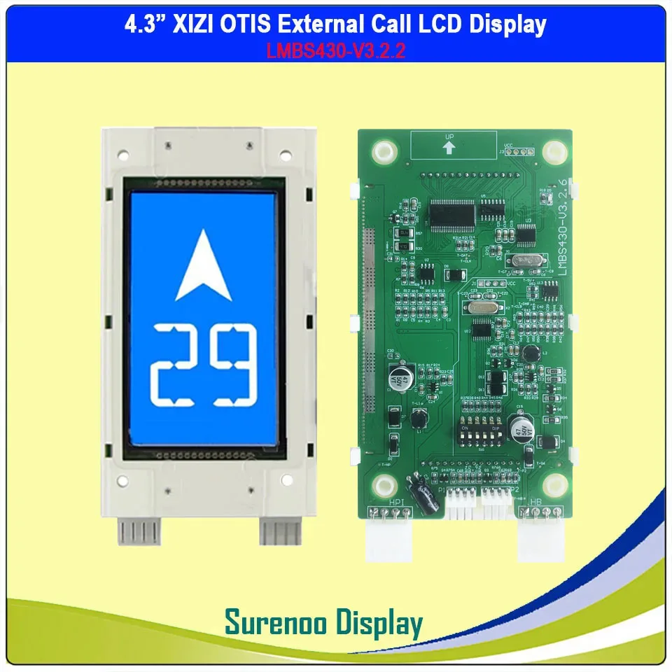 For Original XIZI OTIS External Call LCD Display Panel Module 4.3" Inch LCD LMBS430-V3.2.2 Elevator Accessories