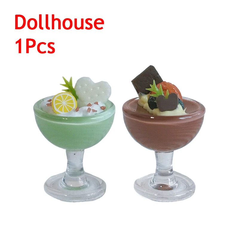 ของตกแต่งบ้านตุ๊กตา 1/12 แก้วเครื่องดื่มจำลอง ของตกแต่งบาร์ตุ๊กตา อุปกรณ์เสริมบ้านตุ๊กตา ของเล่นเสริมสร้างจินตนาการ