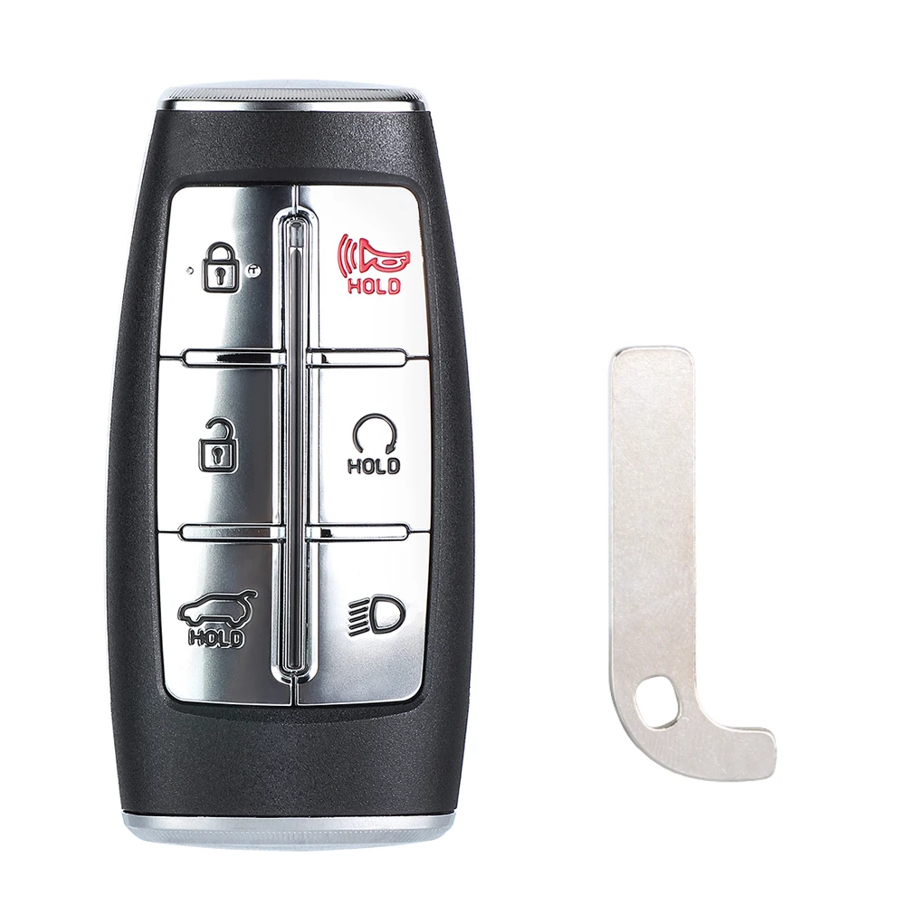 KEYECU Chiave A Distanza Borsette Caso Fob per Hyundai Genesis G70 G80 G90 GV70 GV80 GV90 2019 2020 2021 2022 2023 2024 2025 TQ8-FOB-4F35