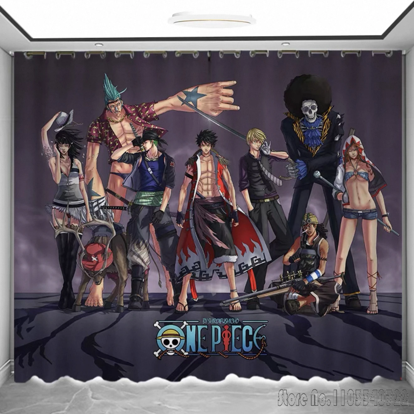 ผ้าม่านกันความร้อนแบบทึบแสงลายวันพีซ โรโรโนอา โซโล ลูฟี่ นามิ ปี 2026 ของขวัญสำหรับเด็กและทารก เหมาะสำหรับห้องนั่งเล่นสไตล์ญี่ปุ่น