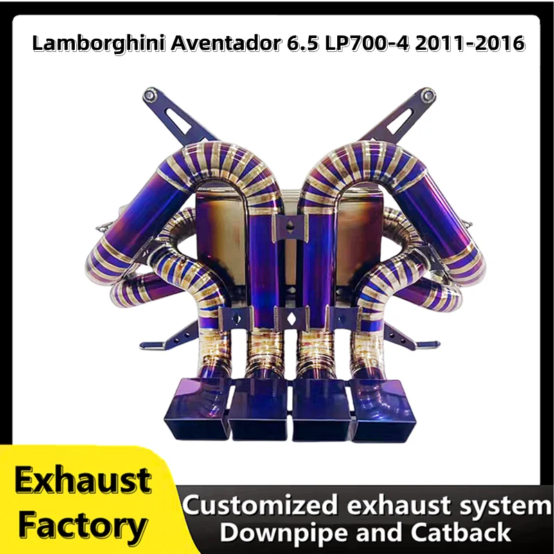 Catback exhaust for Lamborghini Aventador 6.5 LP700-4 2011-2016 Titanium Performance Valve Exhaust Muffler with Valve Sport