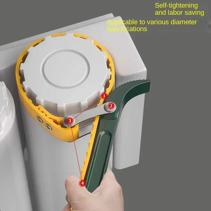 Chain Oil Filter Oil Filter Wrench Adjustable Strap Opener Belt Wrench Oil Filter Puller Strap Spanner