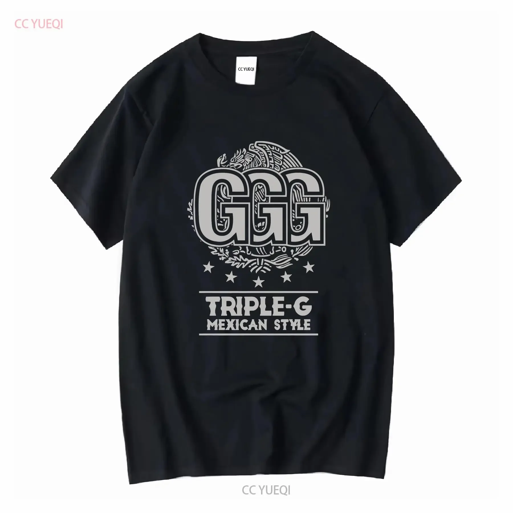 Neues Triple G Boxing Boxer Match GGG Mexikanischer Stil Canelo Herren T-Shirt Golovkin Vintage Washed Atmungsaktive Mode gestreckt