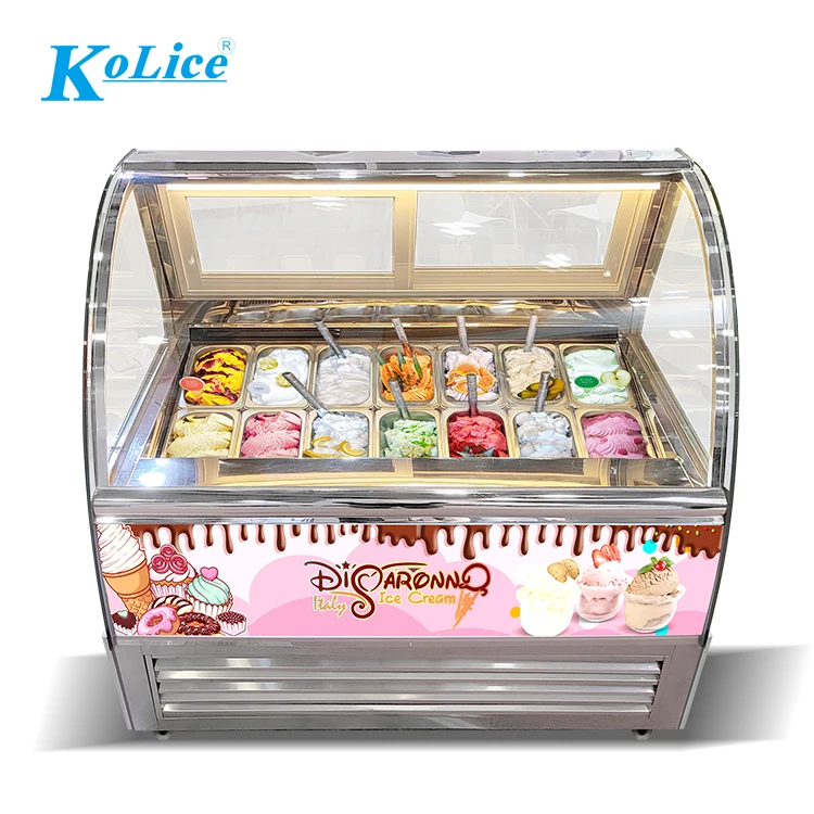 New Design Ice Cream Display Showcase Freezer Ice Cream Freezer Restaurant Display Cabinet Ice Cream Display Stand Cake Cabinet