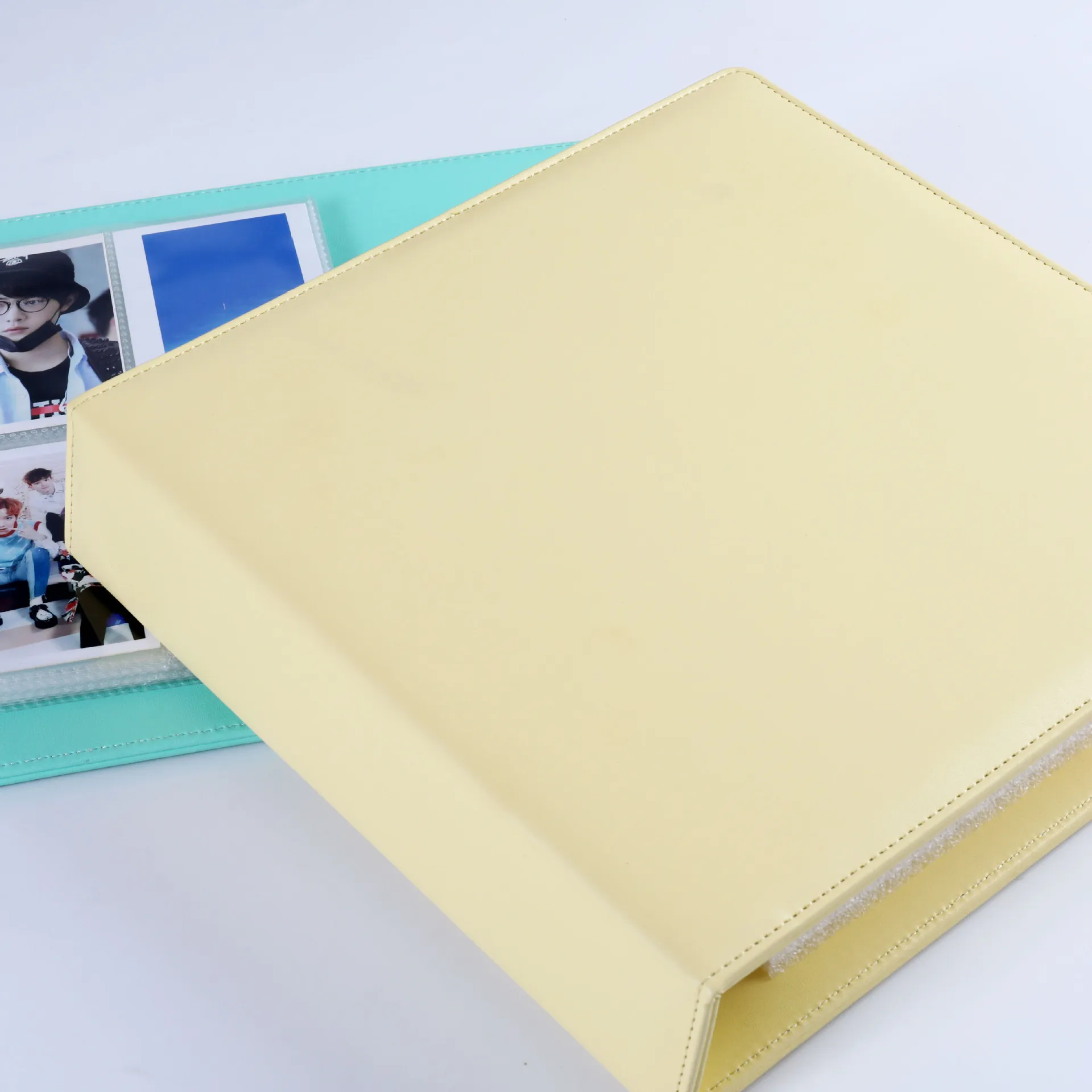 240 Pockets PU Leather Cover Binder Photocards Album Pure Color Album for Mini Instax & Name Card 3 Inch Album de Photos